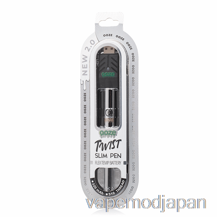 Vape Japan Ooze スリム ツイスト ペン 2.0 フレックス テンプ バッテリー コズミック クローム